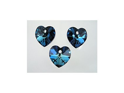 SW6202|Heart Crystal Bermuda Blue 10,3x10mm 2pcs