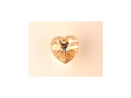 SW6202|Heart Crystal Golden Shadow 10,3x10mm 2pcs