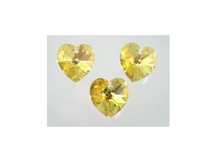 SW6202|Heart Light Topaz AB 10,3x10mm 2pcs