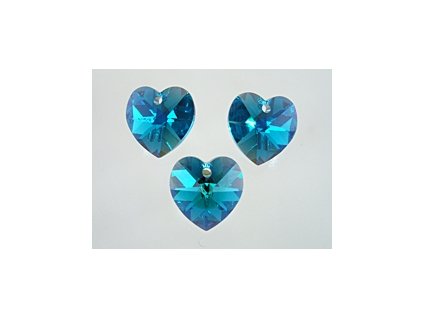 SW6228Heart Blue Zircon AB 10,3x10mm 2pcs