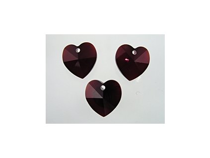 SW6202|Heart Granát 10,3x10mm 2ks