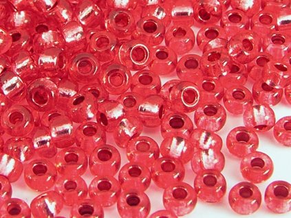 Seed Beads Preciosa No.18298 - Rose - Silver Line  - 10/0 12g