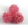 Wire Ball B Light Rose 18mm