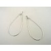 Earrings pendant ring AG - 50x20mm
