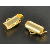 Víceřadá koncovka Váleček 9x4mm Zlatá 1pár