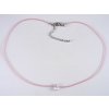 Rubber necklace - Salomon pink