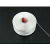 Flat Yarn Threading White Nymo size F 0.35mm 39m