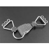 Clasp C40 Hook for 3lines Silver-Ag 925/1000 65x15mm