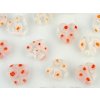 Beads Millefiori HP1 Heart Flat White-red 10x10x3mm - 10pieces