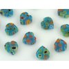 Beads Millefiori HP3 Heart Flat Aqua Mix 10x10x3mm - 10pieces