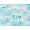 Korálky Millefiori H1 Srdce Krystal Akvamarín 8x8x4mm - 12kusů