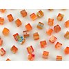 Beads Millefiori S1 Cube Orange 4x4x4mm - 25pieces