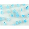 Beads Millefiori S2 Cube Crystal-Aqua 4x4x4mm - 25pieces