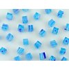 Beads Millefiori S3 Cube Aqua-Sapphire 4x4x4mm - 25pieces