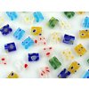 Beads Millefiori S5 Rectangle Mix 8x6x2,5mm - 12pieces