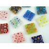 Beads Millefiori S6 Square Mix 18x18x4,5mm - 5pieces