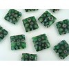 Beads Millefiori S7 Square Peridot 18x18x4,5mm - 5pieces