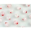 Beads Millefiori R1 Round Red-White 6mm - 18pieces