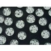 Beads Millefiori RP2 Round Flat Crystal-White 8x4mm - 12pieces