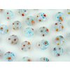 Beads Millefiori RP3 Round Flat Crystal Aqua 8x4mm - 12pieces