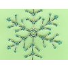 Snowflake V3 Silver-Aqua 8cm 2pcs