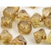 Beads Pressed Bicone - Crystal Brown Luster - 6mm