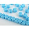 Czech Beads Pellets Chalk Aquamarine 4x6mm 35pcs