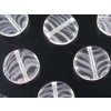 Beads Flat Lens Pink Striped Crystal 10x3mm