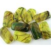 Twist Rectangle Yellow Opal-Smoked Topaz 18x9mm 8pcs