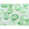 Beads Oval lens - Striped Peridot - 9x7mm