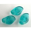 CURVED LEAVES BLUE ZIRCON 10x15mm