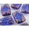 Beads Rectangle Relief - Sapphire Bronze - 12x8mm