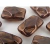 Beads Rectangle Relief - Toapz opal Bronze - 12x8mm