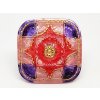 Button Square Harlequine Rose 32mm