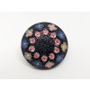 Button Meadow Flowers Rose Blue 22mm
