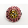 Button Renaissance Yellow Red 23mm