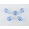 Faset drops - Light sapphire - 10x7mm