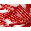 Beads Bugles Garnet - Silver Line Twisted 20mm