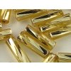 Bugles 7mm - Crystal - Gold line