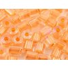 Bugles 2mm - Crystal - Orange line