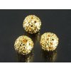 Metal Beads Filigree Round AU 8mm