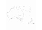 Slepá mapa Austrálie - hranice států