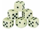 Dice, 16 mm, white with black dots