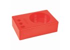 Material block plastic red for 1 pot