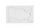 Mapa USA – slepá, 50 listů