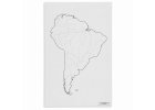 Mapa Jižní Ameriky – vodní toky, slepá, 50 listů