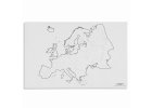 Mapa Evropy – vodní toky, slepá, 50 listů
