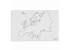 Mapa Evropy – slepá, 50 listů