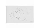 Mapa Austrálie – politická, slepá, 50 listů
