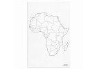 Mapa Afriky – politická, slepá, 50 listů